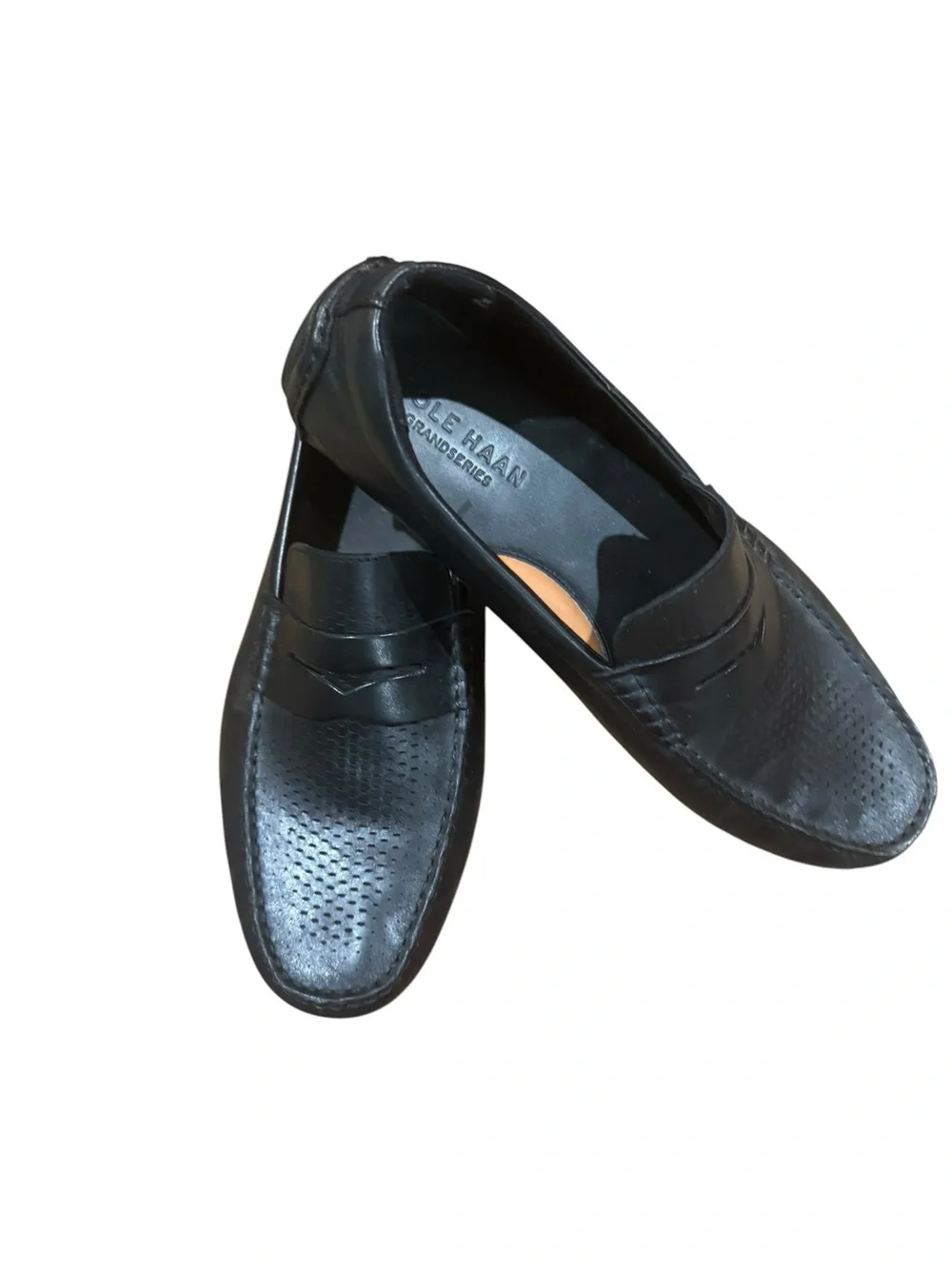 Black Men's Leather Slip-On Loafers